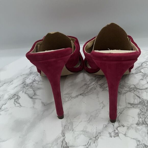 LOUISE ET CIE HOLLOWAY II Magenta Suede Slip On Strappy Pump-8M - Picture 4 of 8